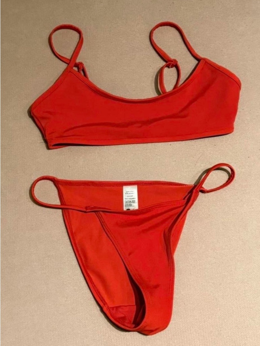 Red Two-Piece Bikini Set
